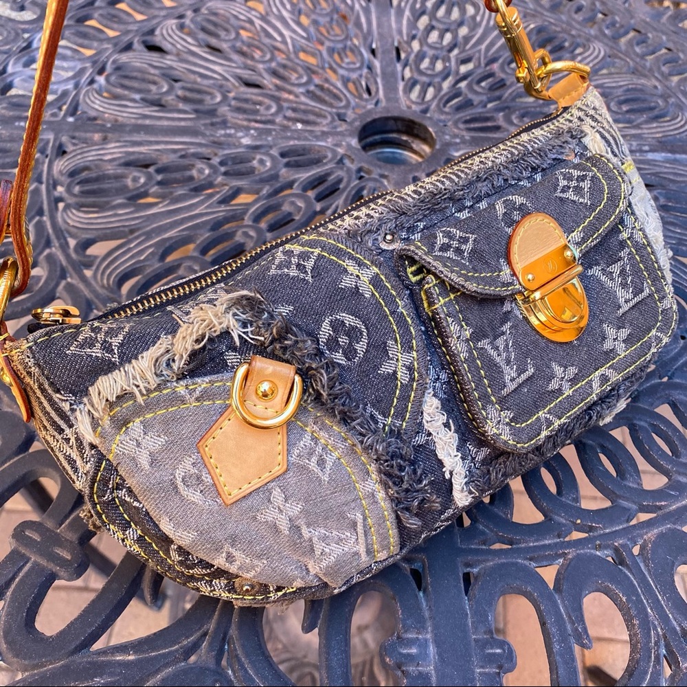 SOLD Louis Vuitton Denim Patchwork Pouchy Shoulder Bag - Picture 5 of 15